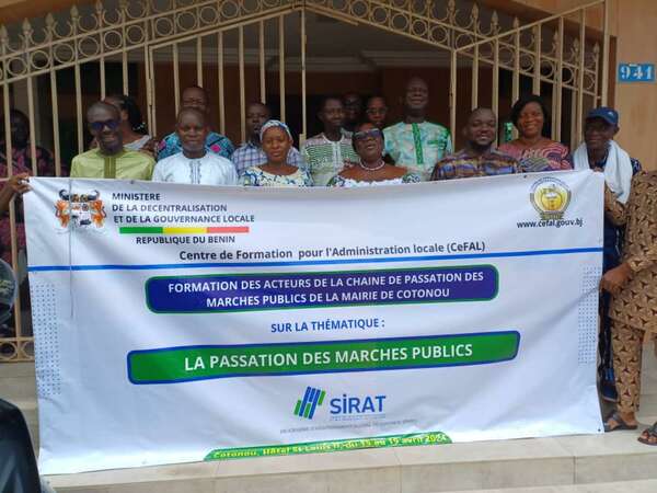 Formation des cadres de la mairie de Cotonou en Passation des marchés publics sur financement du PAPC